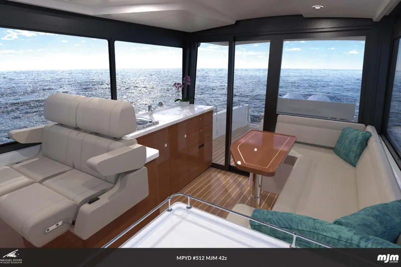 Slide: The Image of Interior of 2025 MJM 42 yacht with ocean view. - 4