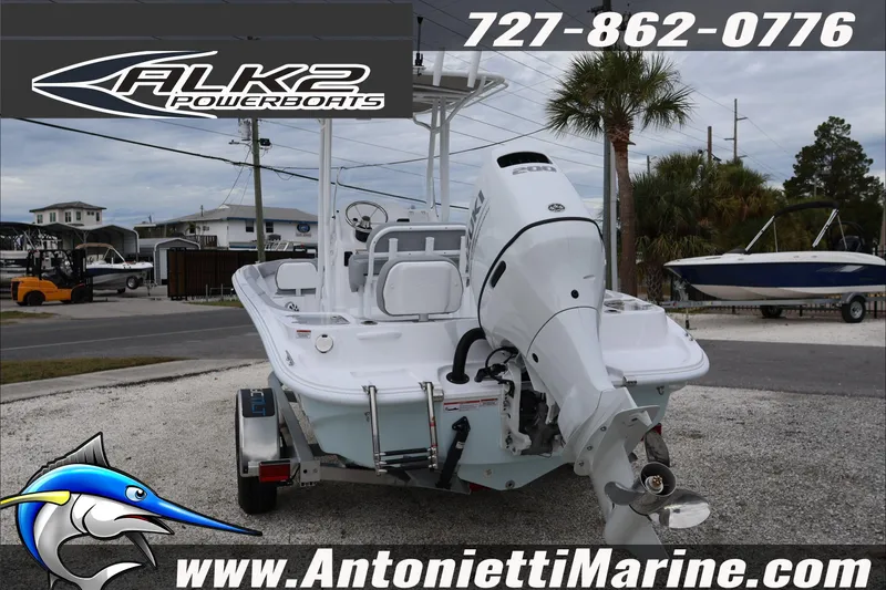 Slide: The Image of 2026 ALK2 Powerboats 23 CRX on trailer at Antonietti Marine dealership. - 5