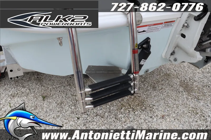 Slide: The Image of 2026 ALK2 Powerboats 23 CRX with ladder, displayed at Antonietti Marine. - 6