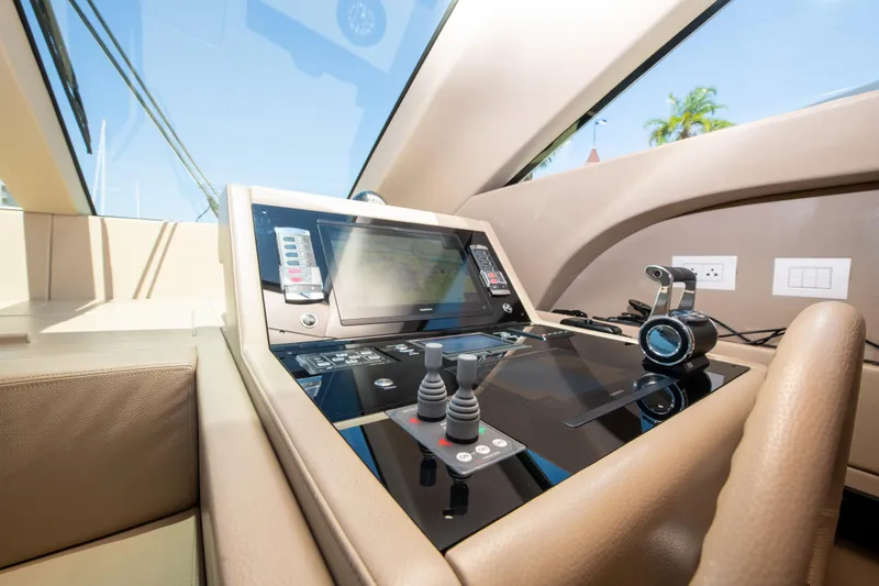 Slide: The Image of Control panel of 2022 Sanlorenzo SL78 yacht with modern navigation equipment. - 19
