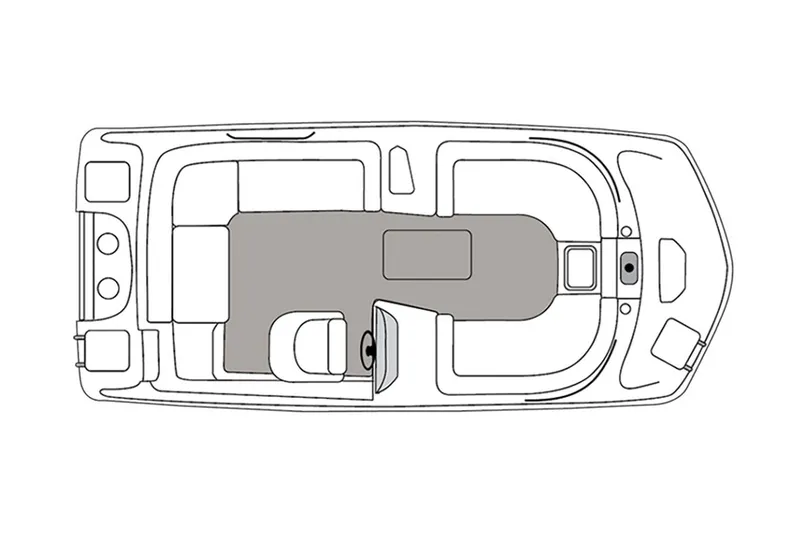 Slide: The Image of Manufacturer Provided Image: Top view layout of 2021 Hurricane SunDeck Sport 188 OB boat. - 19