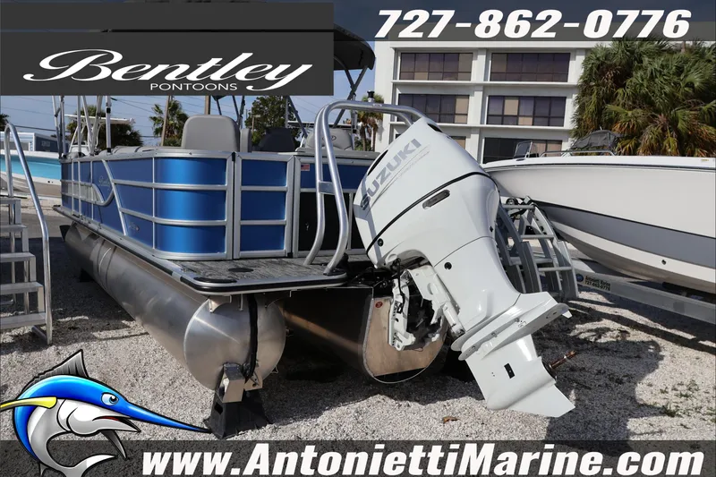 Slide: The Image of 2026 Bentley Pontoons 243 Fish-N-Cruise with Suzuki outboard motor at Antonietti Marine. - 7