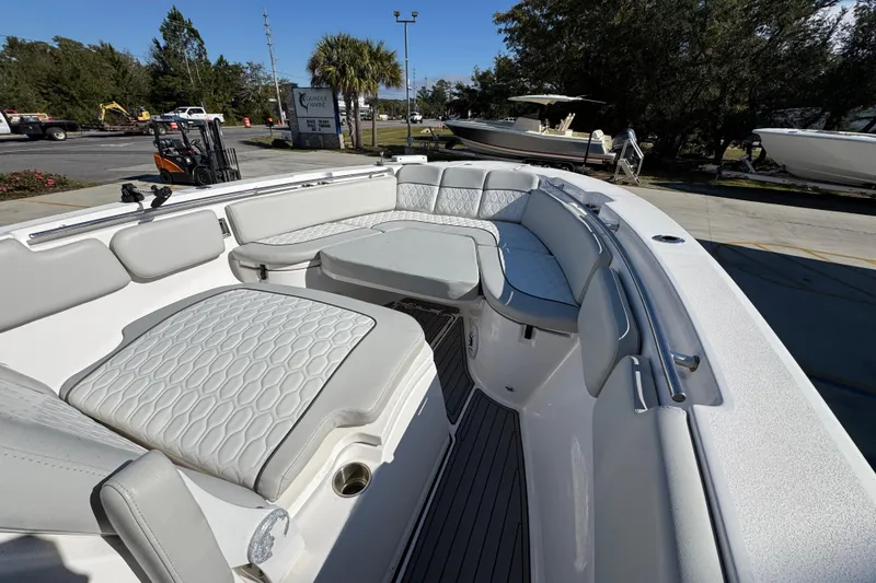 Slide: The Image of 2022 Sea Fox 288 Commander boat with spacious seating and modern design. - 17