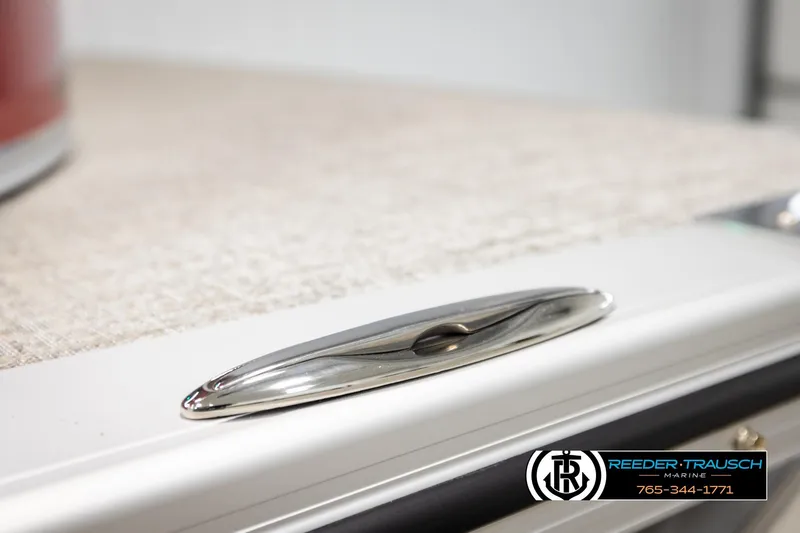 Slide: The Image of Close-up of 2026 Avalon LSZ Vrl boat cleat, showcasing sleek design and craftsmanship. - 49