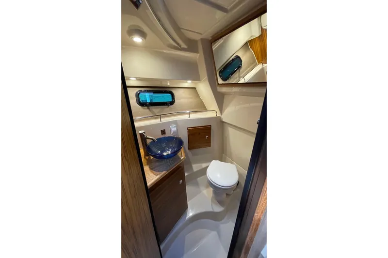 Slide: The Image of Luxurious bathroom interior of 2025 Ranger Tugs R-27 Seakeeper Ride boat. - 37