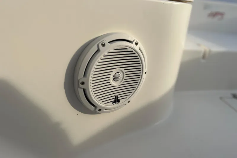 Slide: The Image of Close-up of a JL Audio speaker on a 2020 Pathfinder 2600 HPS boat. - 18