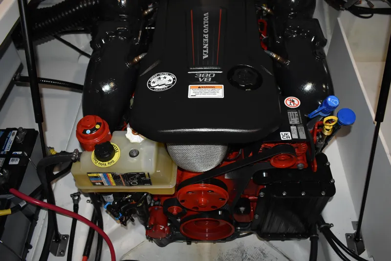 Slide: The Image of Engine compartment of 2023 Cobalt R8 boat with Volvo Penta V8 engine. - 30