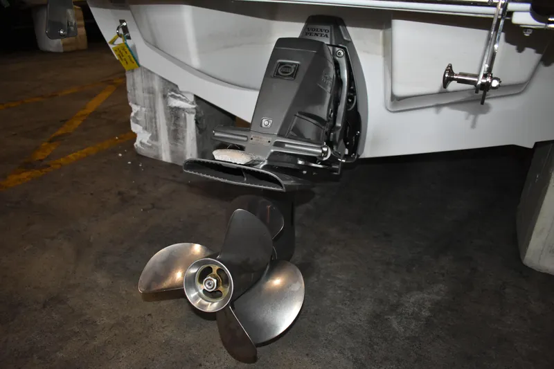 Slide: The Image of Volvo Penta 380 V8 engine in 2023 Cobalt R8 boat, detailed view. - 32