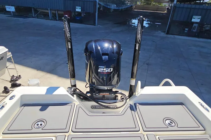 Slide: The Image of 2021 Skeeter SX2250 boat with Yamaha 250 engine and Power-Pole anchors. - 3