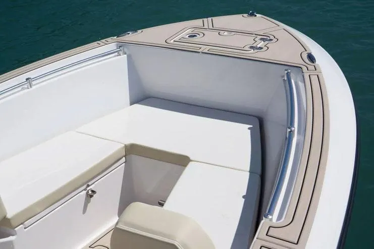 Slide: The Image of Manufacturer Provided Image: 2024 Aquasport 2200 Center Console boat bow seating area. - 9