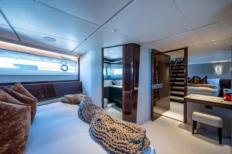 Slide: The Image of Luxurious interior of 2022 Princess X95 yacht with modern design and elegant furnishings. - 44