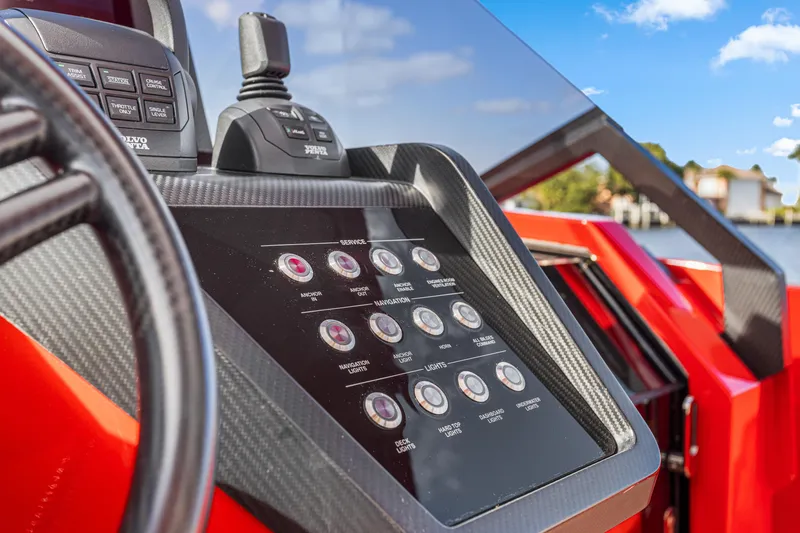 Slide: The Image of Control panel of 2021 Wally 48ft yacht with navigation and service buttons. - 19