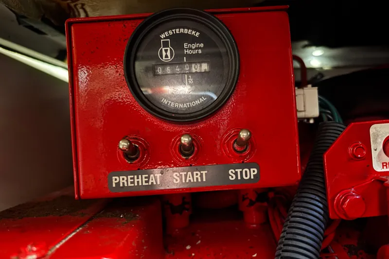 Slide: The Image of Engine compartment of a 2006 Formula 34 Performance Cruiser with Volvo Penta components. - 56