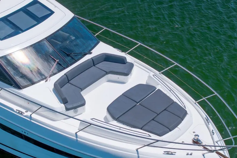Slide: The Image of Luxurious 2017 Princess S65 yacht with spacious sunbathing area on deck. - 4