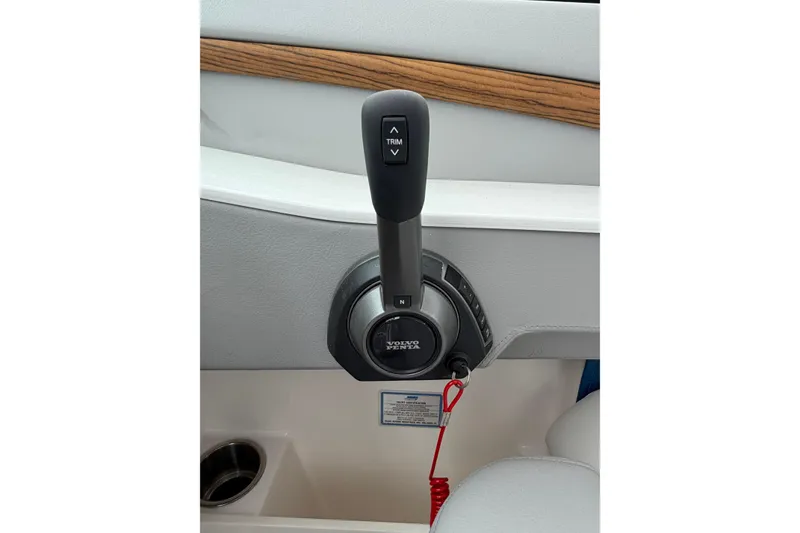 Slide: The Image of Throttle control of 2026 Regal LS9 Surf boat with Volvo Penta branding. - 11