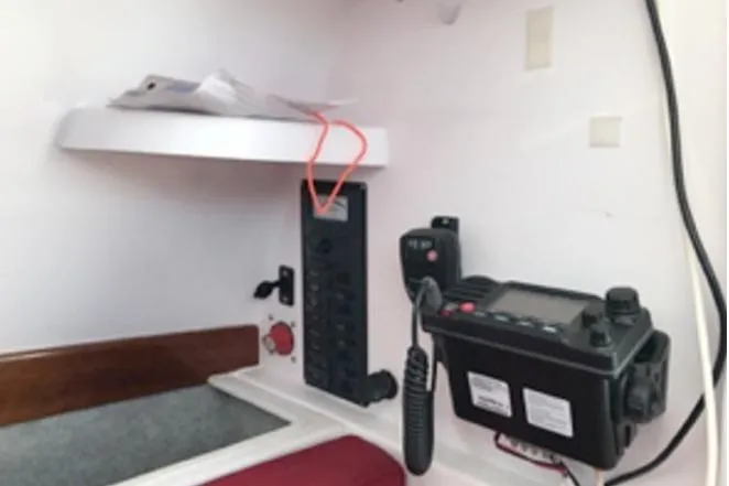 Slide: The Image of Interior of 2015 Corsair Dash 750MKII with control panel and radio equipment. - 9