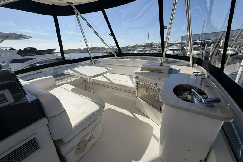 Slide: The Image of 2008 Sea Ray 47 Sedan Bridge - Flybridge Seating - 10
