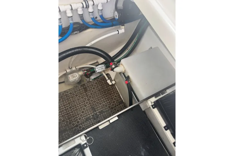 Slide: The Image of Interior view of Pursuit DC 326 Dual Console 2023. - 40