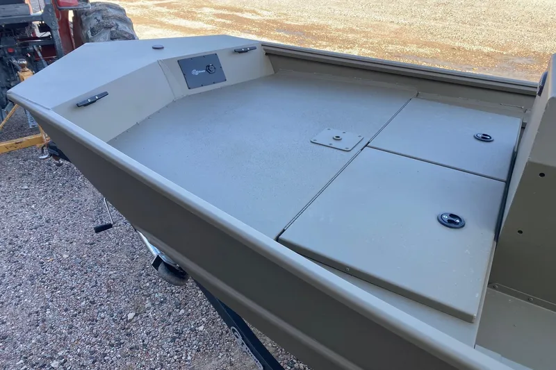 Slide: The Image of 2026 G3 Gator Tough 17 CCJ boat deck, spacious and durable design. - 11