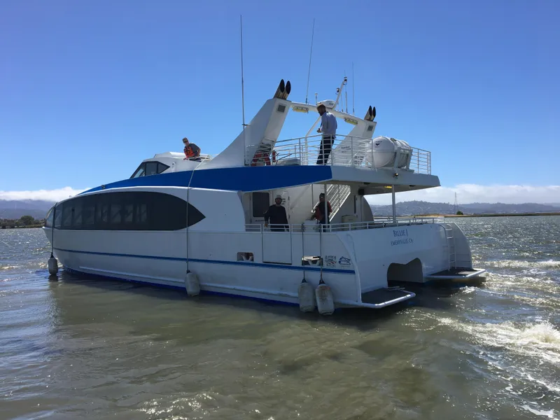 Slide: The Image of High-speed passenger boat, Custom model, 2008, navigating calm waters under a clear blue sky. - 4