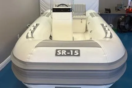 Slide: The Image of 2023 Flexboat SR15 inflatable boat in showroom, front view. - 4