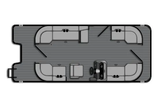 Slide: The Image of Manufacturer Provided Image: 2025 Bentley Pontoons Bolt 203 floor plan with spacious seating layout. - 6