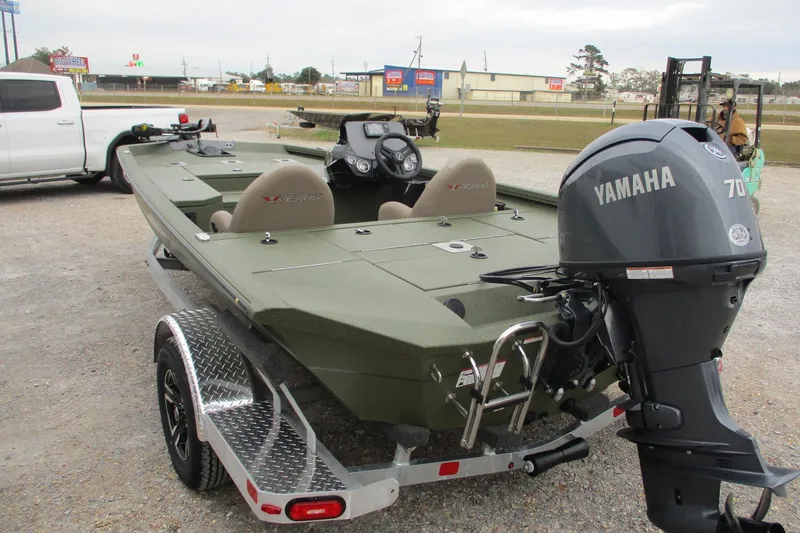 Slide: The Image of 2026 Vexus DEFENDER AVX181 boat with Yamaha 70 engine on trailer. - 5