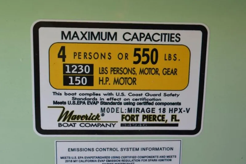 Slide: The Image of 2019 Maverick 18 HPX-V boat cruising on a serene river under a clear blue sky. - 9