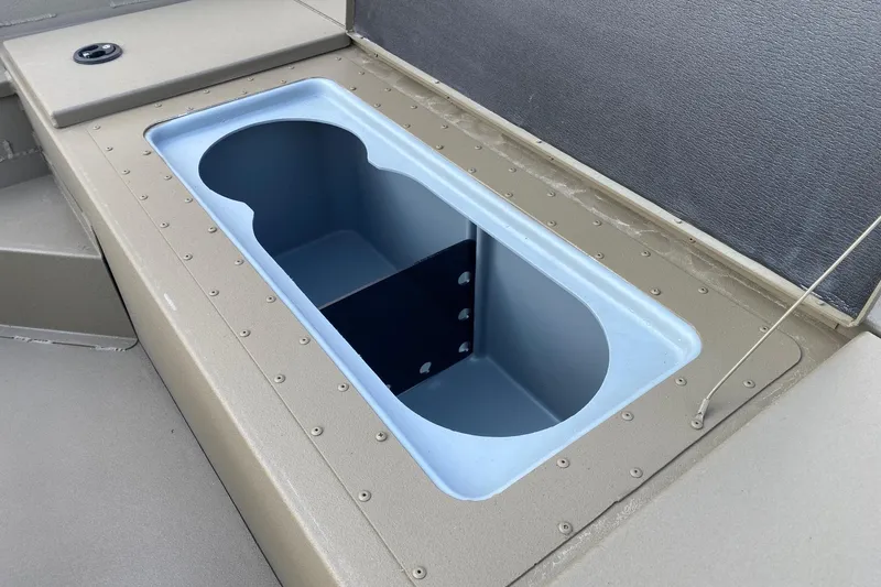 Slide: The Image of Livewell compartment on 2026 G3 Gator Tough 18 CC boat, featuring durable construction. - 11