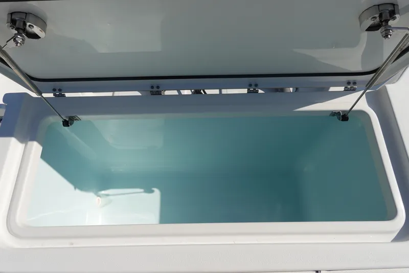 Slide: The Image of Open storage compartment on 2018 Sea Hunt Gamefish 30 boat. - 9