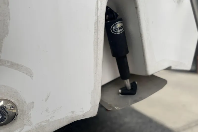 Slide: The Image of Close-up of 2018 Sea Fox 268 Commander boat trim tab mechanism. - 6