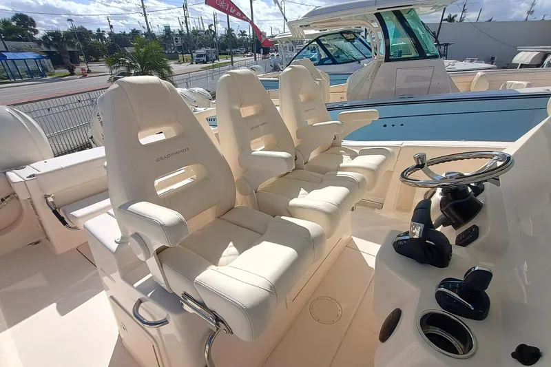 Slide: The Image of Interior of Grady-White Canyon 336 boat, model year 2026. - 17