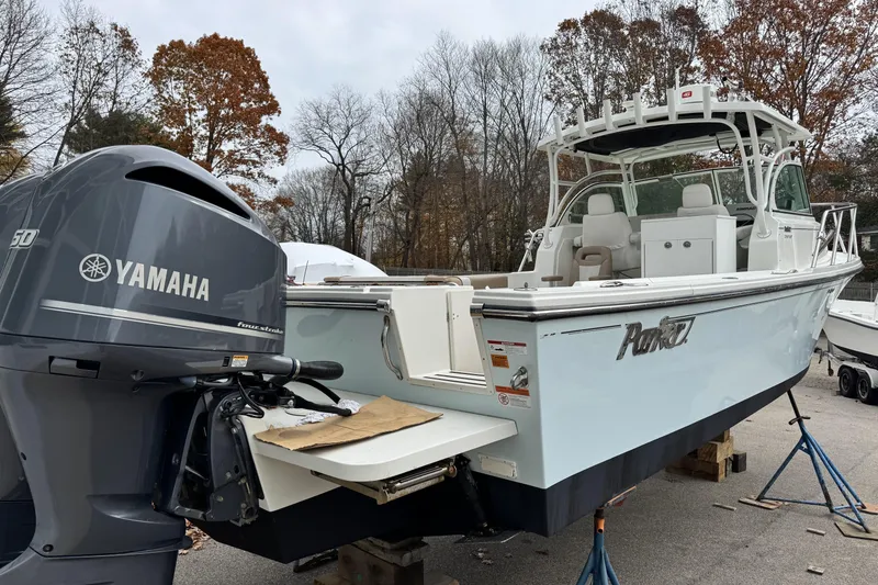 Slide: The Image of Twin Yamaha 250 outboard engines on a 2017 Parker 2810 XLD Walkaround boat. - 3