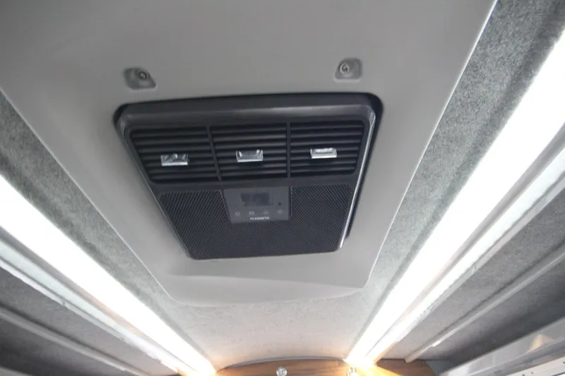 Slide: The Image of Ceiling vent in 2025 Weldcraft 300 Cuddy King OS boat interior. - 42
