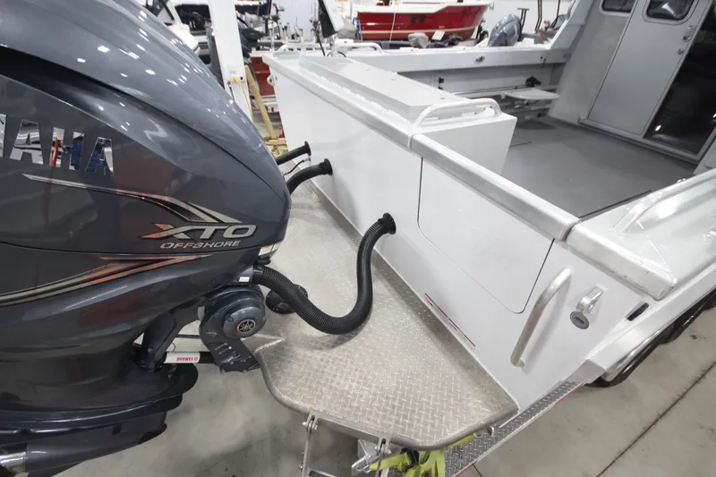 Slide: The Image of 2025 Weldcraft 300 Cuddy King OS with Yamaha XTO Offshore engine and custom trailer. - 8