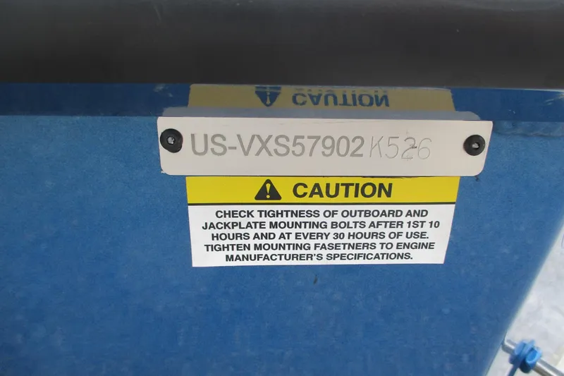 Slide: The Image of 2026 Vexus AVX1985S caution label with serial number and maintenance instructions. - 19