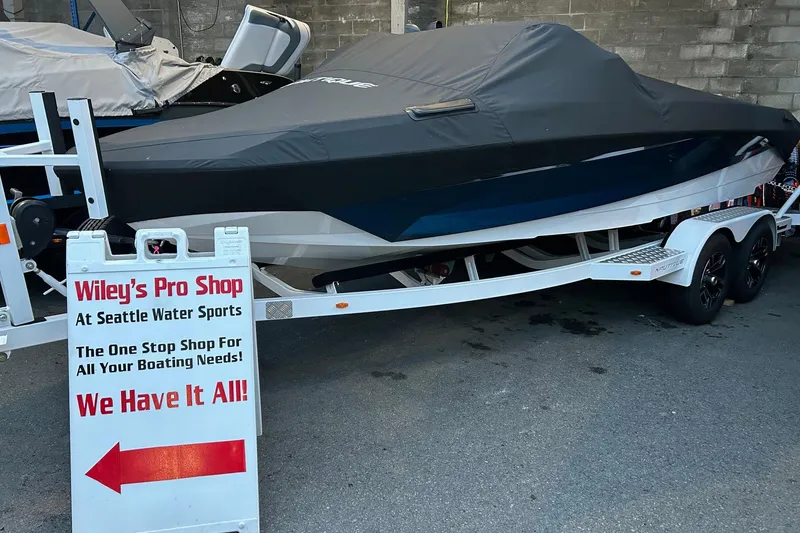 Slide: The Image of 2019 Nautique Ski Nautique boat covered on trailer at Wiley's Pro Shop, Seattle Water Sports. - 30