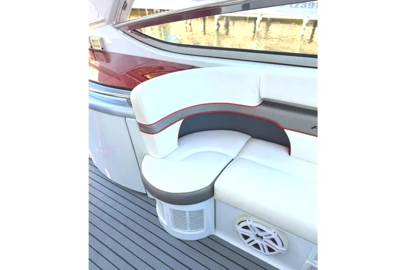 Slide: The Image of Luxury seating on 2015 Formula 400 Super Sport boat, featuring sleek design and premium materials. - 10