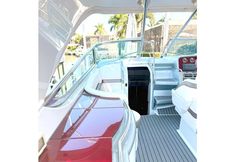 Slide: The Image of 2015 Formula 400 Super Sport boat interior with sleek design and modern amenities. - 12