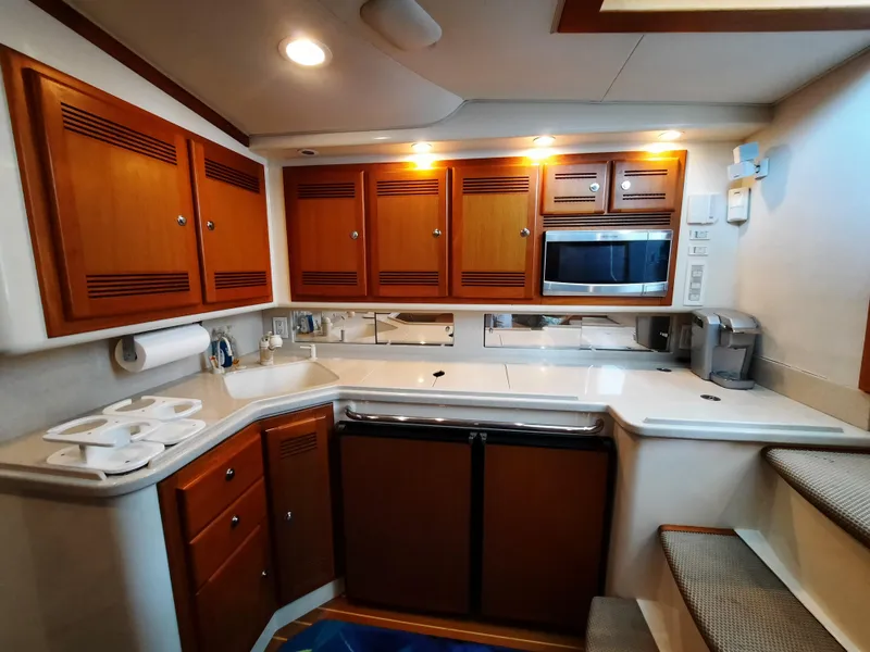 Slide: The Image of Galley area of Cabo 45 Express yacht, year 2000. - 24