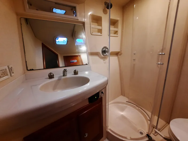 Slide: The Image of Bathroom in Cabo 45 Express boat, year 2000. - 37