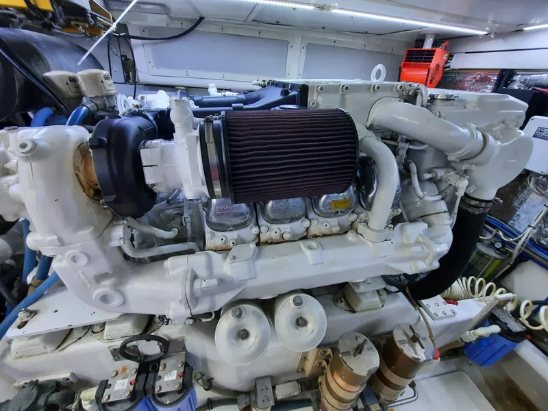 Slide: The Image of Engine room of a 2000 Cabo 45 Express. - 41