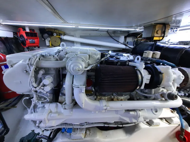 Slide: The Image of Engine room of 2000 Cabo 45 Express boat. - 47