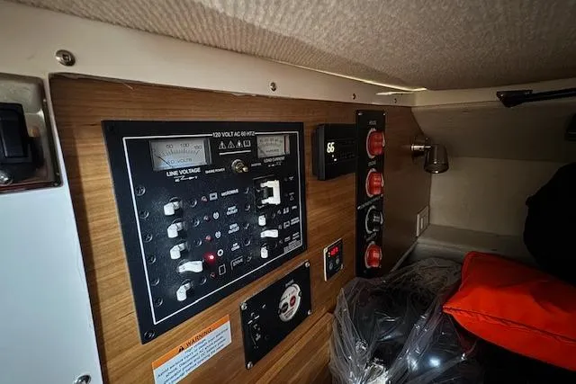 Slide: The Image of 2026 Cutwater C-248 Coupe interior with convertible seating and large windows. - 20