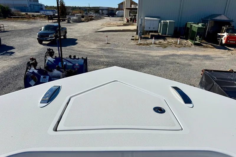 Slide: The Image of Bow view of 2021 Gulf Crosser 44 boat at a dockyard. - 11