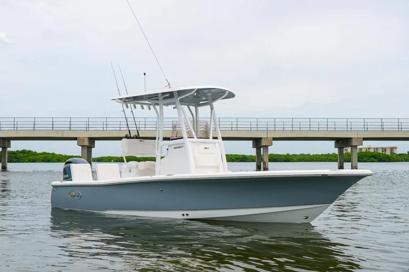 Slide: The Image of 2026 Sea Hunt BX 22 BR boat with SeaStar Xtreme steering system detail. - 4