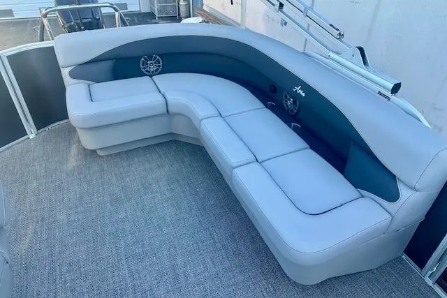 Slide: The Image of Luxurious seating on 2026 Barletta A20L boat with plush cushions and sleek design. - 6