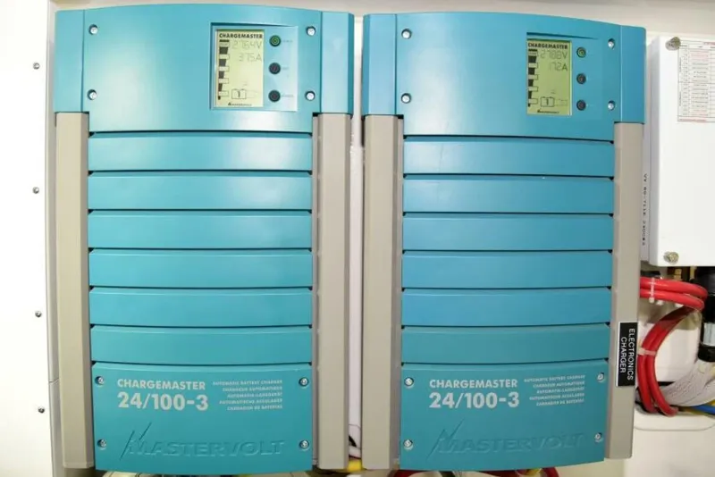Slide: The Image of Mastervolt ChargeMaster 24/100-3 battery chargers on 2017 Viking 80 Sky Bridge yacht. - 124