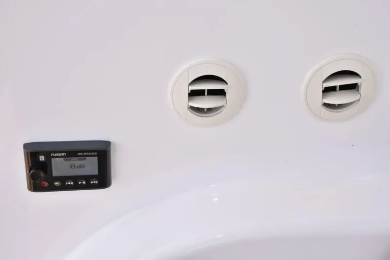 Slide: The Image of Control panel and air vents on 2017 Viking 80 Sky Bridge yacht interior. - 89