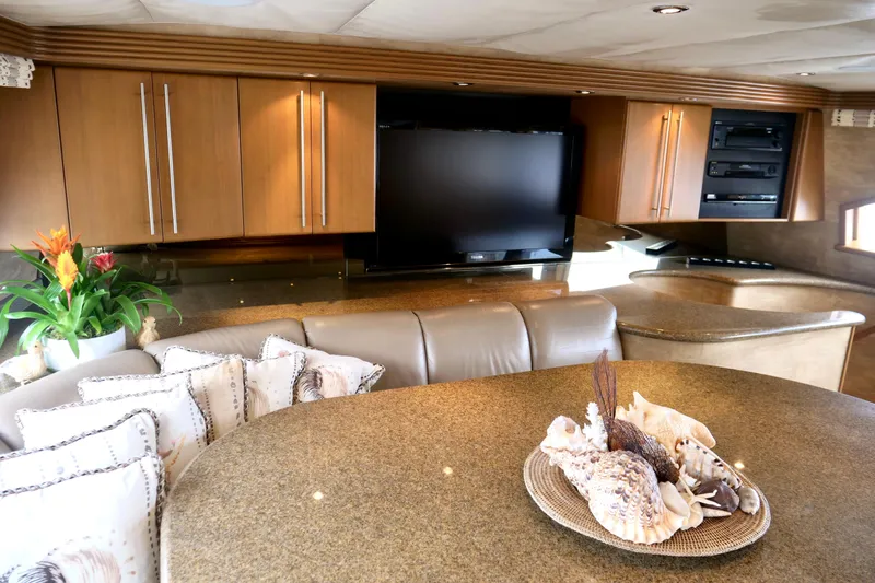 Slide: The Image of Luxurious interior of 2000 Westport 112 yacht with elegant decor and modern amenities. - 81